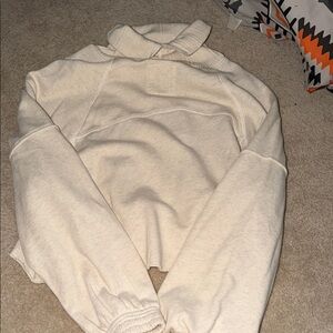 Aerie Cream Ribbed Turtleneck Sweater